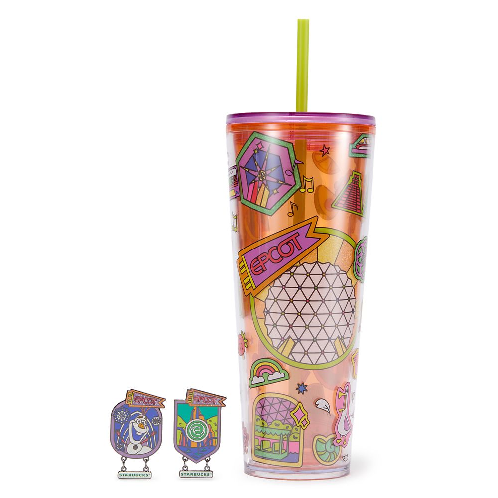 EPCOT 24 oz. Starbucks Tumbler with Mystery Pin Blind Pack &ndash; 2-Pc. &ndash; Walt Disney World