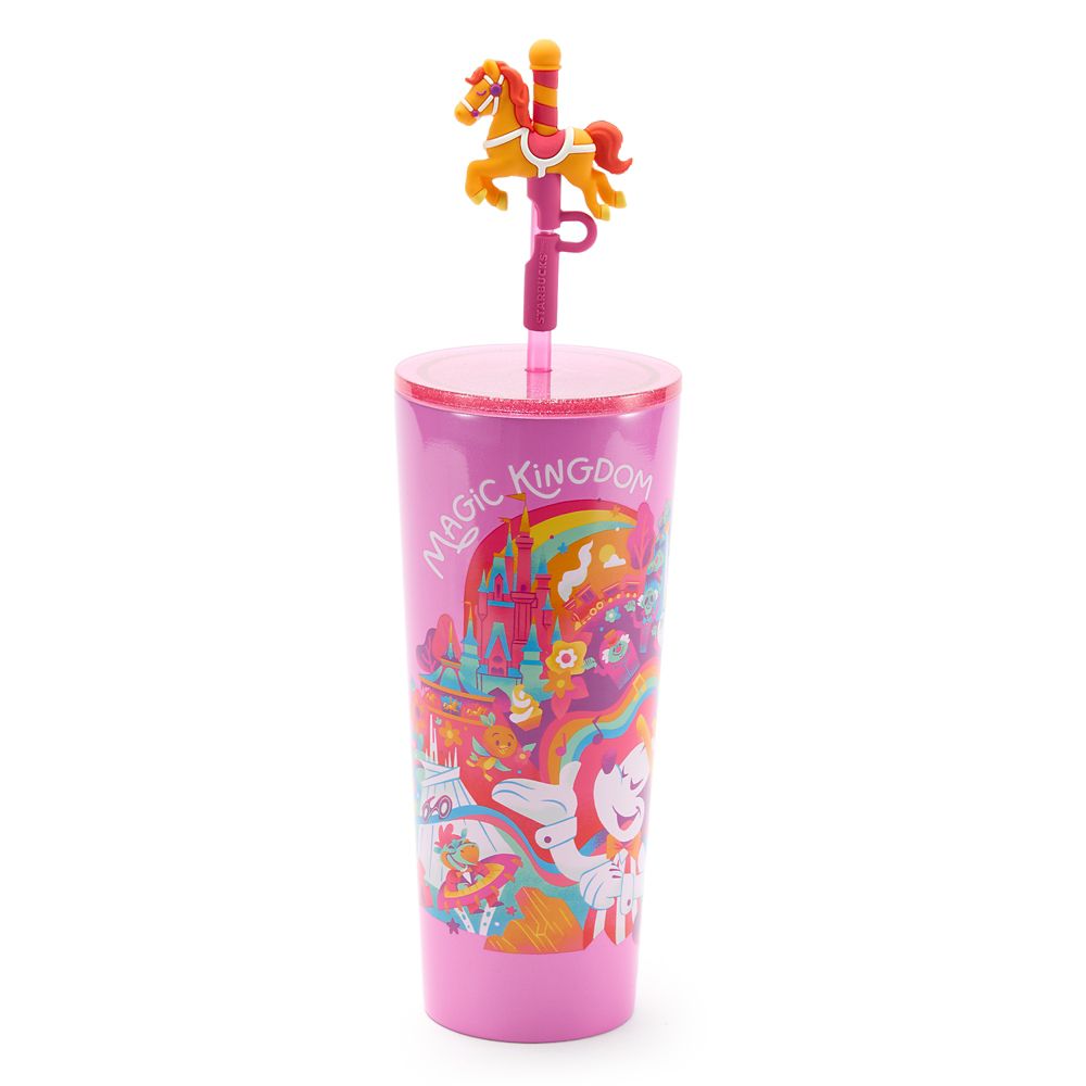 Magic Kingdom 24 oz. Stainless Steel Starbucks&reg; Travel Tumbler with Straw &ndash; Walt Disney World