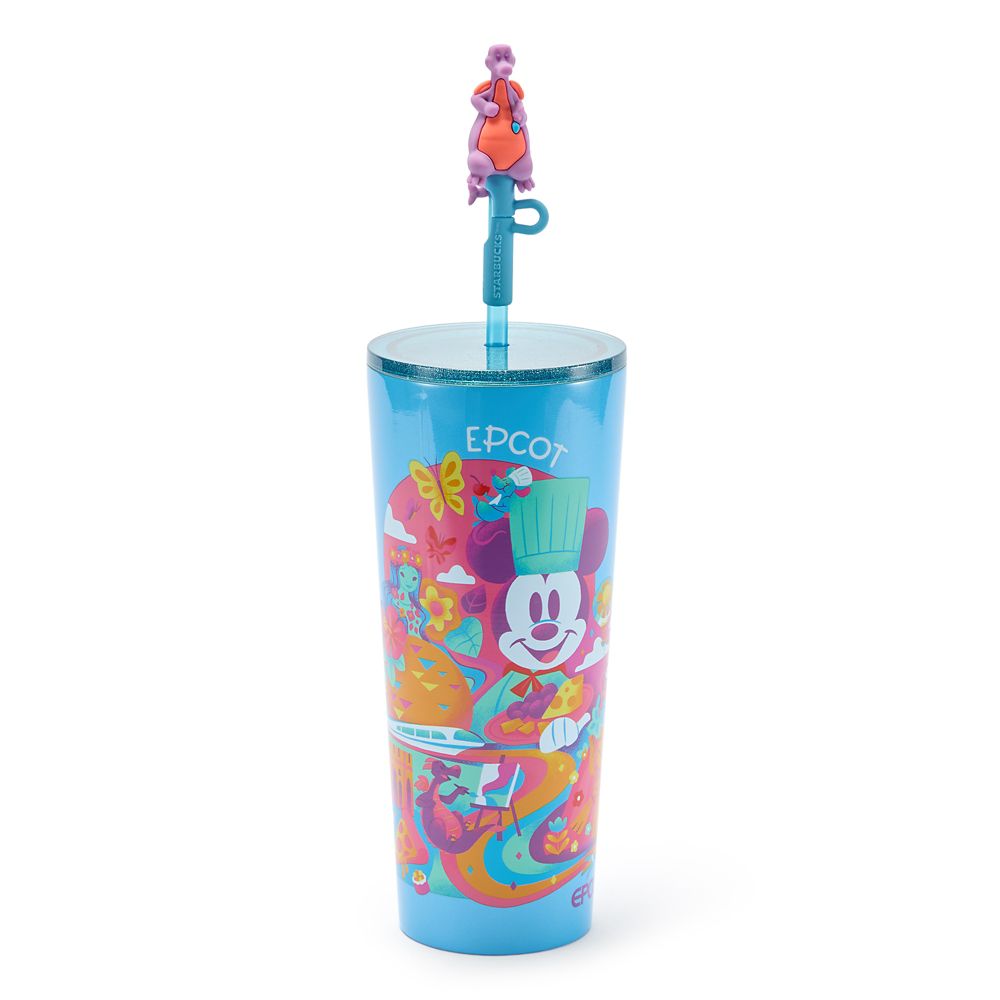 EPCOT 24 oz. Stainless Steel Starbucks&reg; Travel Tumbler with Straw &ndash; Walt Disney World