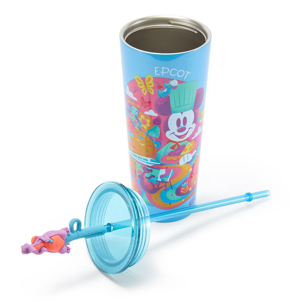 EPCOT 24 oz. Stainless Steel Starbucks&reg; Travel Tumbler with Straw &ndash; Walt Disney World