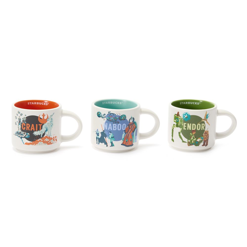 Crait Naboo and Endor Starbucks® Mug Ornament Set - Discovery Series - Star Wars