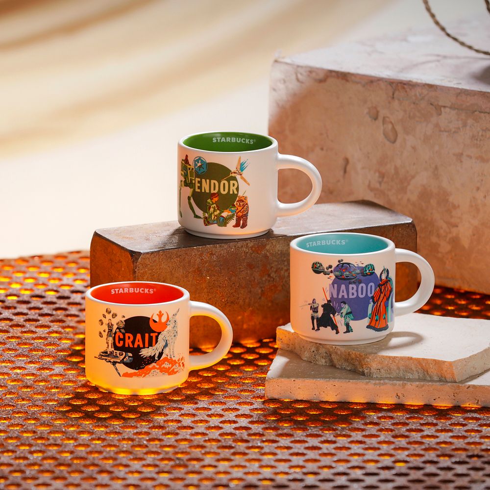 Crait Naboo and Endor Starbucks® Mug Ornament Set - Discovery Series - Star Wars
