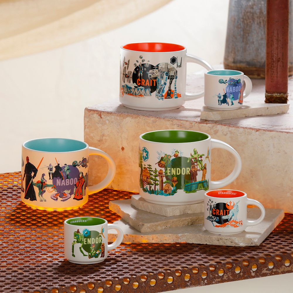 Crait Naboo and Endor Starbucks® Mug Ornament Set - Discovery Series - Star Wars