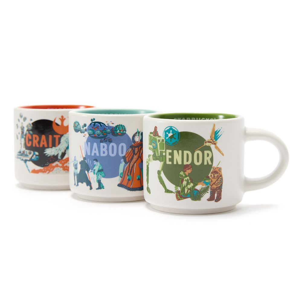 Crait Naboo and Endor Starbucks® Mug Ornament Set - Discovery Series - Star Wars