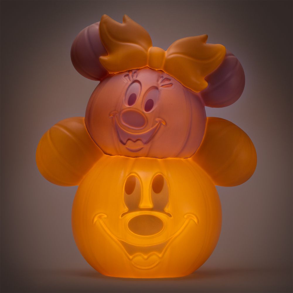 Mickey and Minnie Mouse Halloween Pastel Pumpkin Light-Up Decor