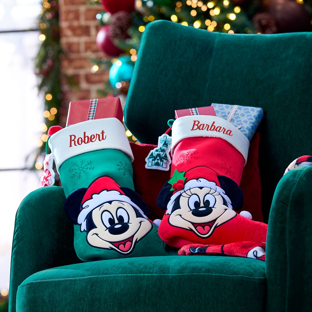 Santa Mickey Mouse Holiday Stocking &ndash; Personalized
