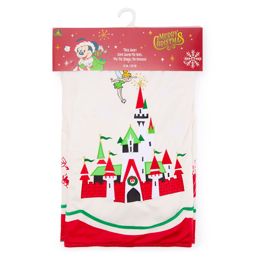 Tinker Bell and Fantasyland Castle Holiday Tree Skirt &ndash; Personalized