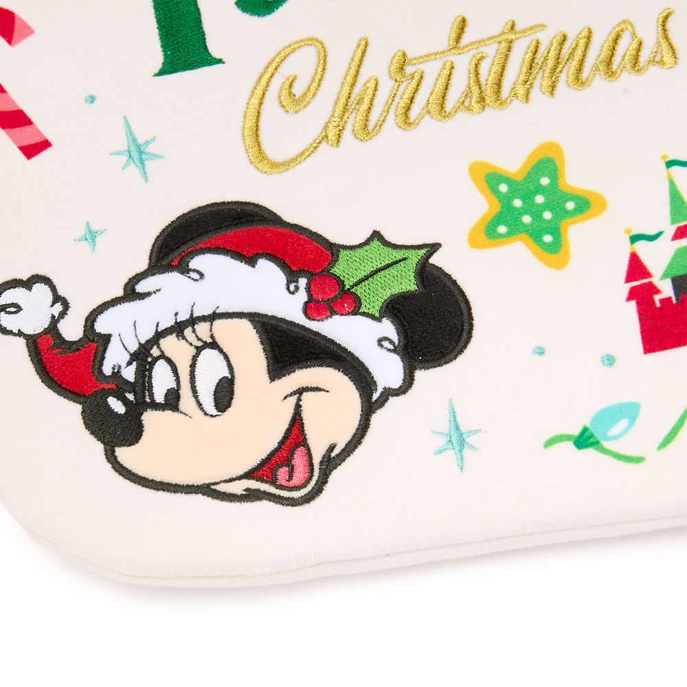 Santa Mickey Mouse and Minnie Mouse ''My 1st Christmas'' Holiday Stocking for Baby