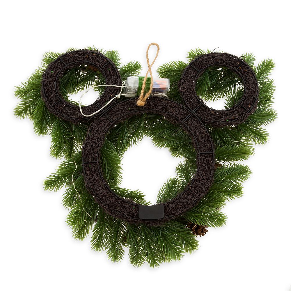 Mickey Mouse Icon Light-Up Holiday Wreath