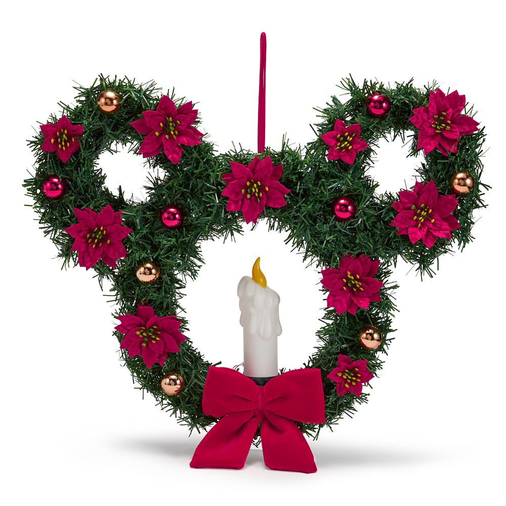 Mickey Mouse Icon Light-Up Holiday Wreath