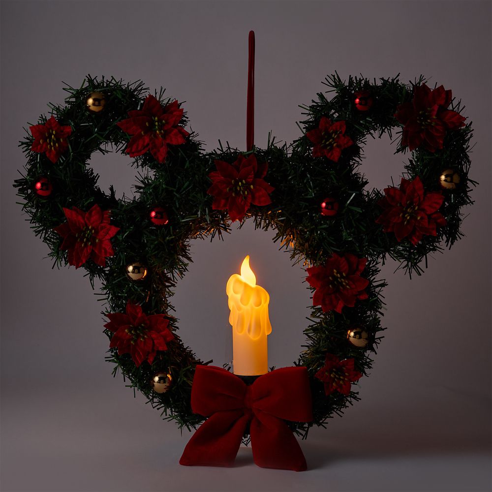 Mickey Mouse Icon Light-Up Holiday Wreath
