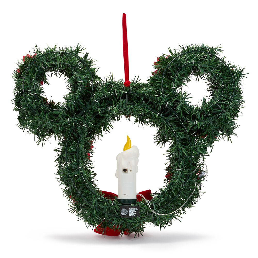 Mickey Mouse Icon Light-Up Holiday Wreath