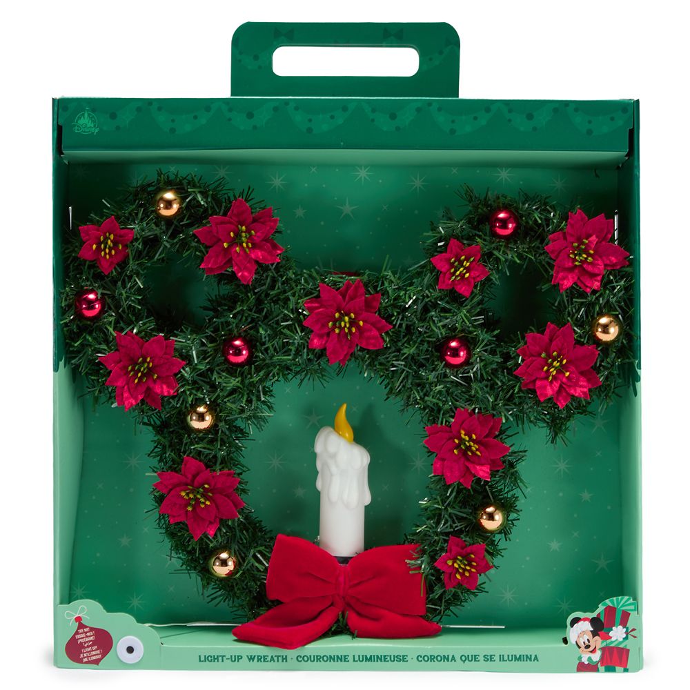 Mickey Mouse Icon Light-Up Holiday Wreath