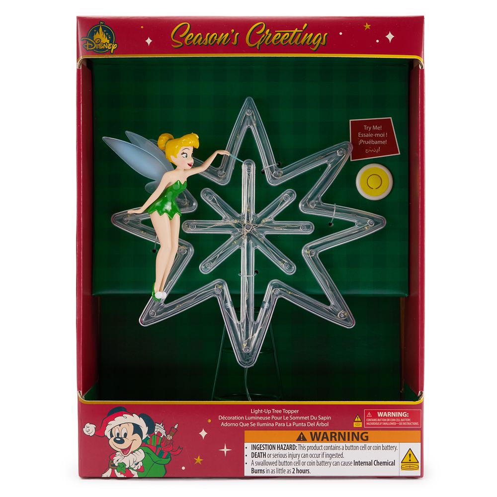 Tinker Bell Light-Up Holiday Tree Topper &ndash; Peter Pan