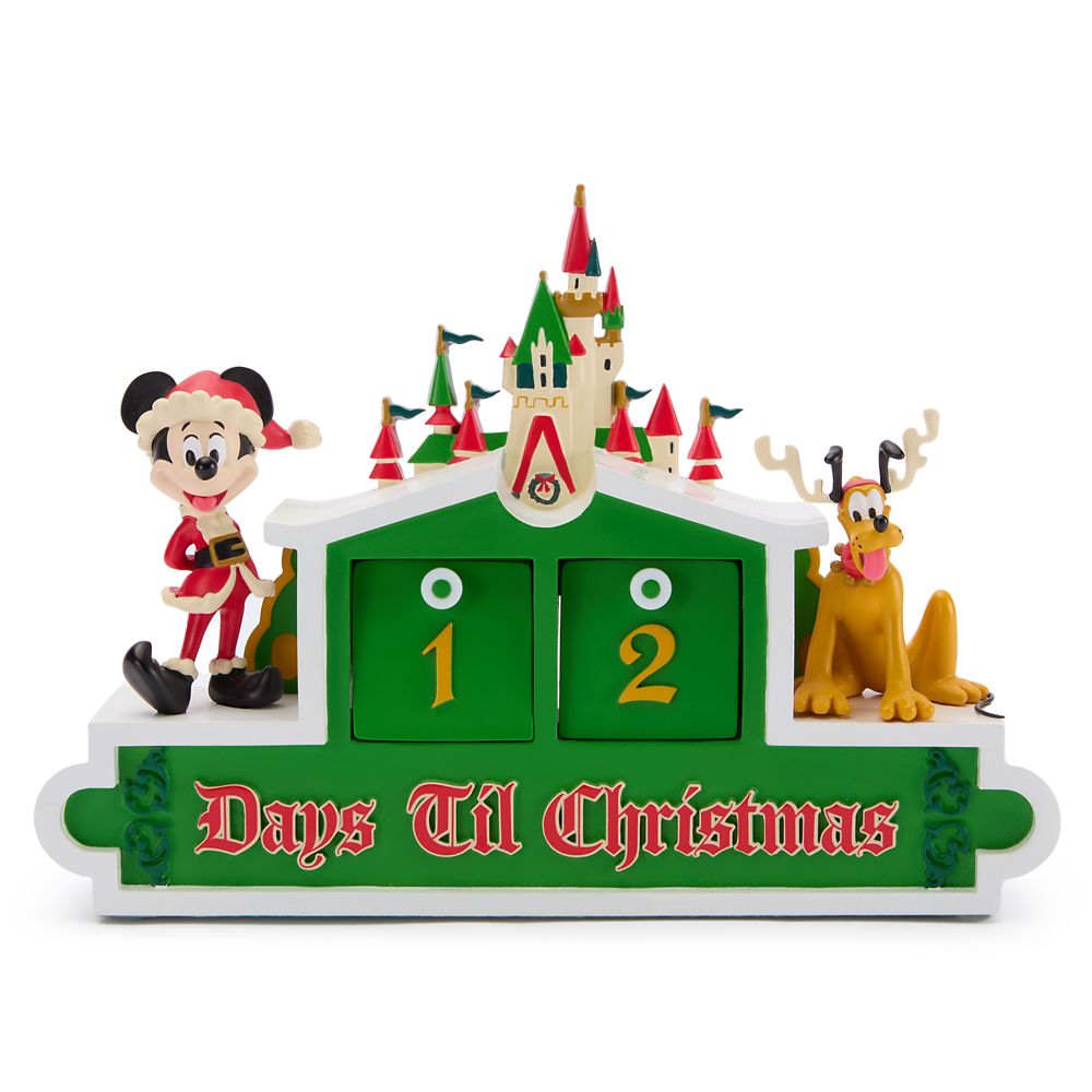 Santa Mickey Mouse and Pluto Holiday Fantasyland Castle Countdown Calendar Figure Official shopDisney