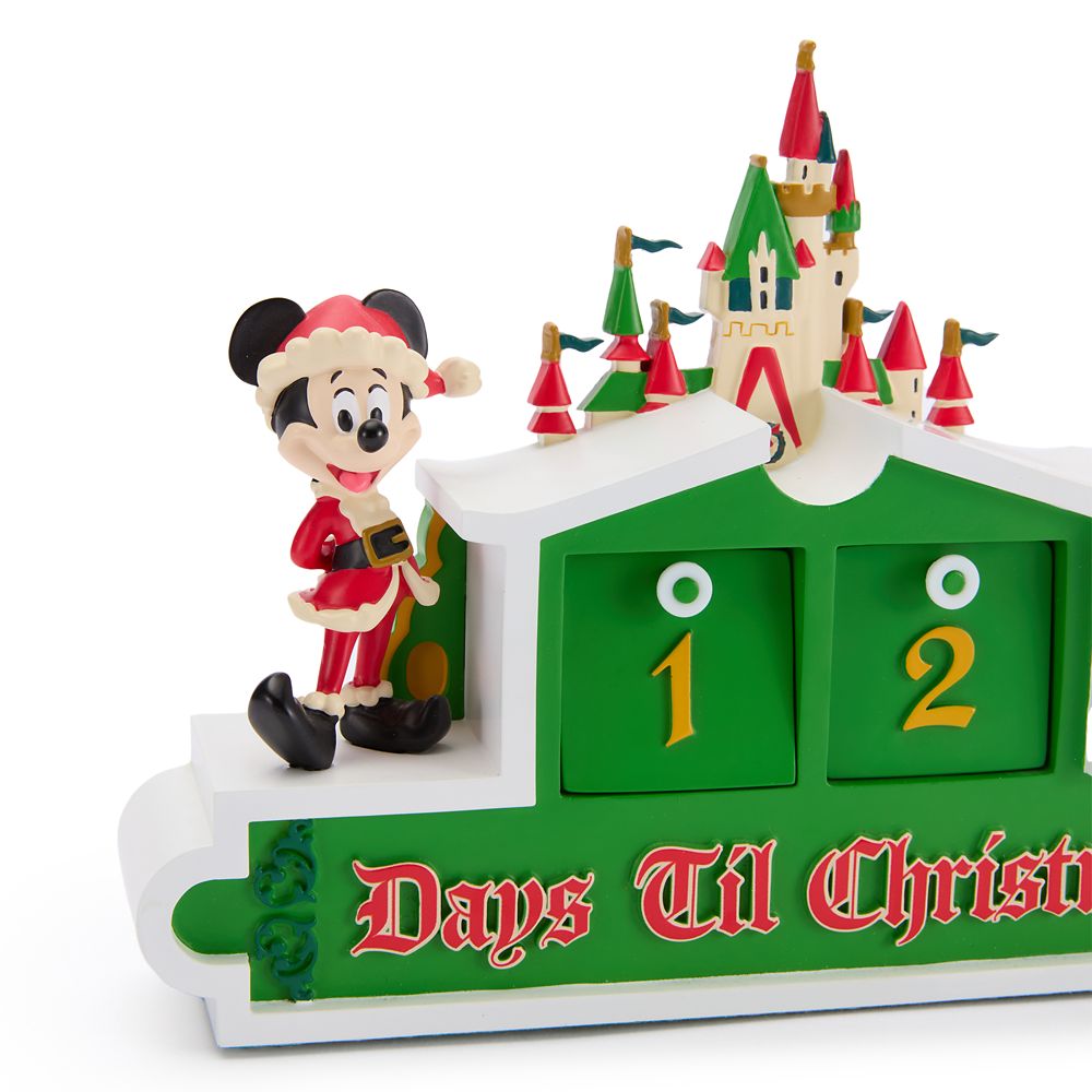 Santa Mickey Mouse and Pluto Holiday Fantasyland Castle Countdown Calendar Figure