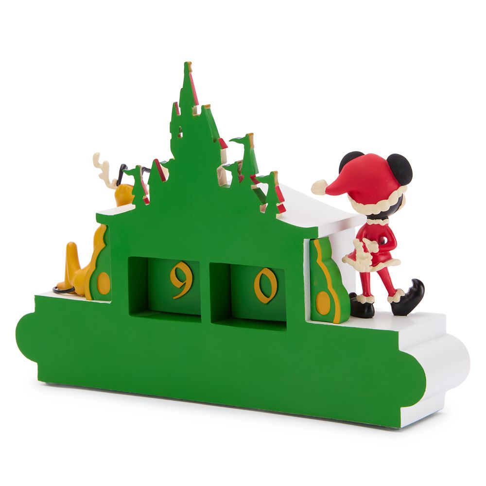 Santa Mickey Mouse and Pluto Holiday Fantasyland Castle Countdown Calendar Figure