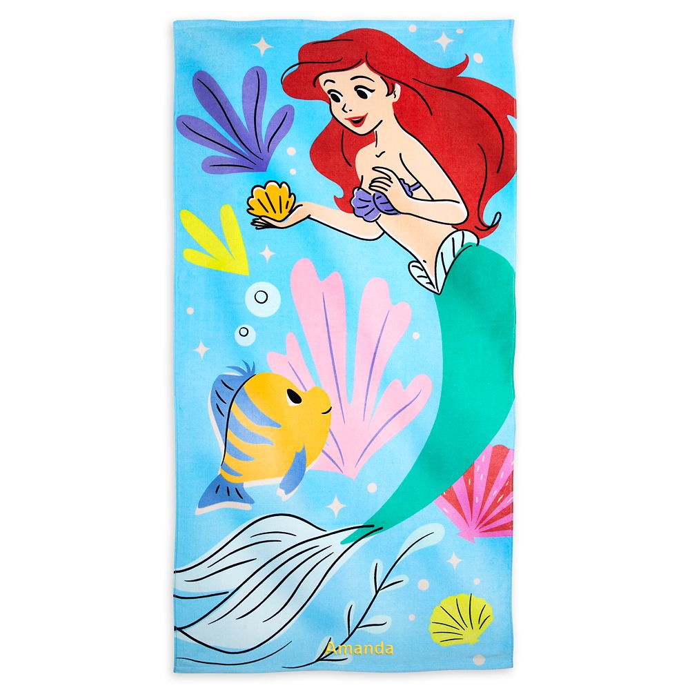 Ariel Beach Towel – The Little Mermaid – Personalized