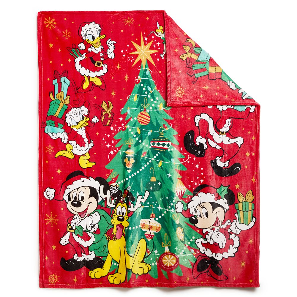 Mickey Mouse and Friends Holiday Throw Blanket