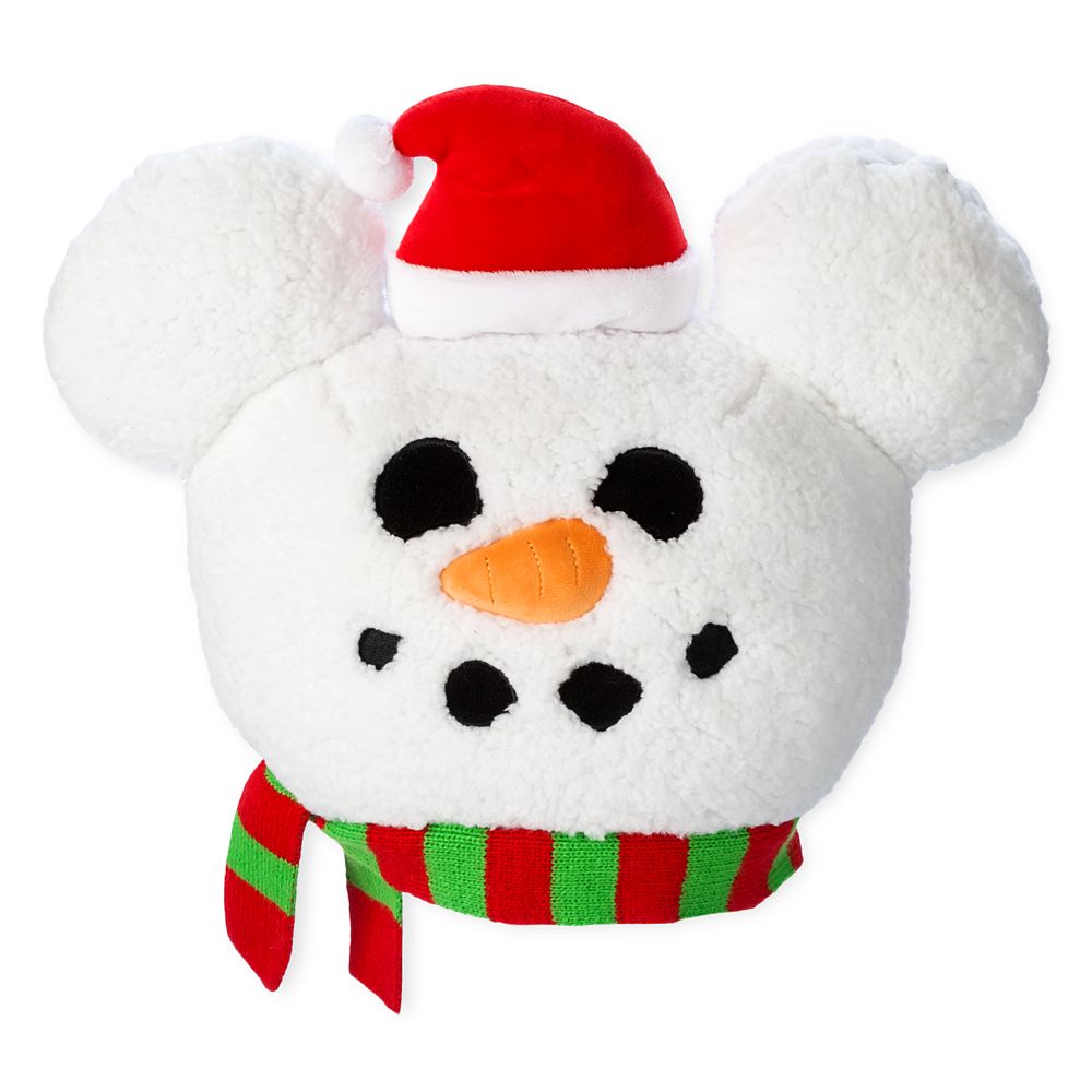 Mickey Mouse Snowman Plush Holiday Throw Pillow Official shopDisney