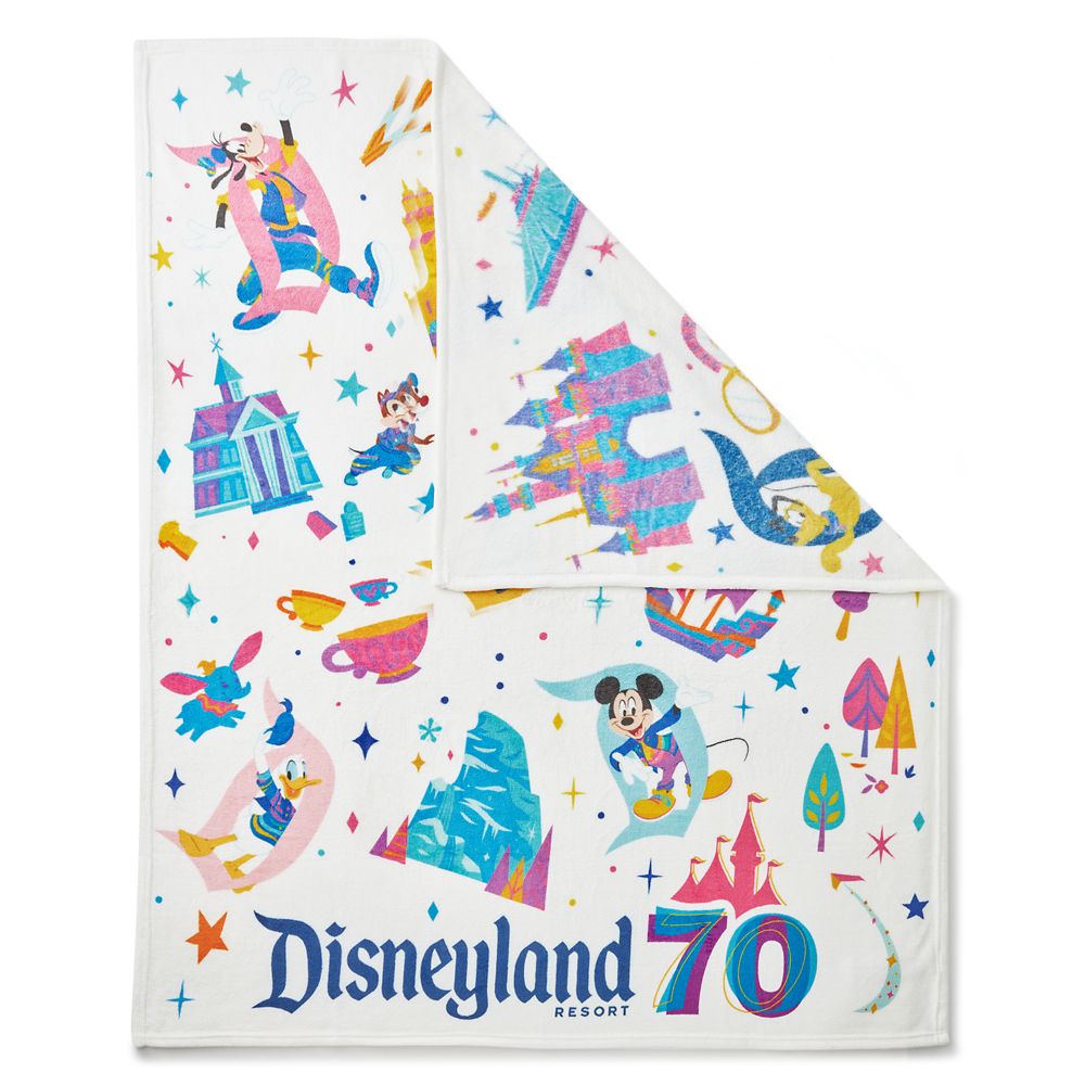 Mickey Mouse and Friends Throw Blanket - Disneyland 70th Anniversary