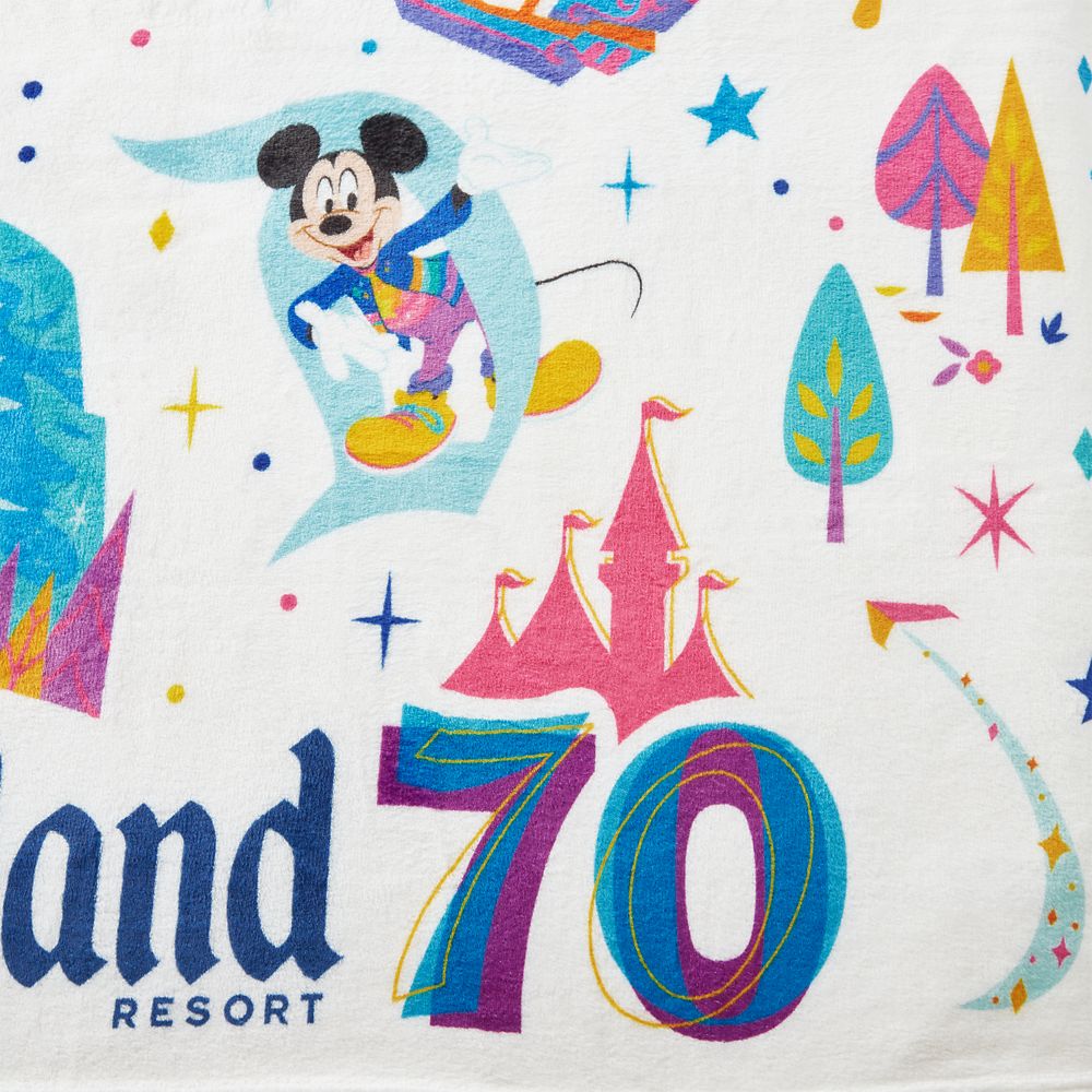 Mickey Mouse and Friends Throw Blanket - Disneyland 70th Anniversary