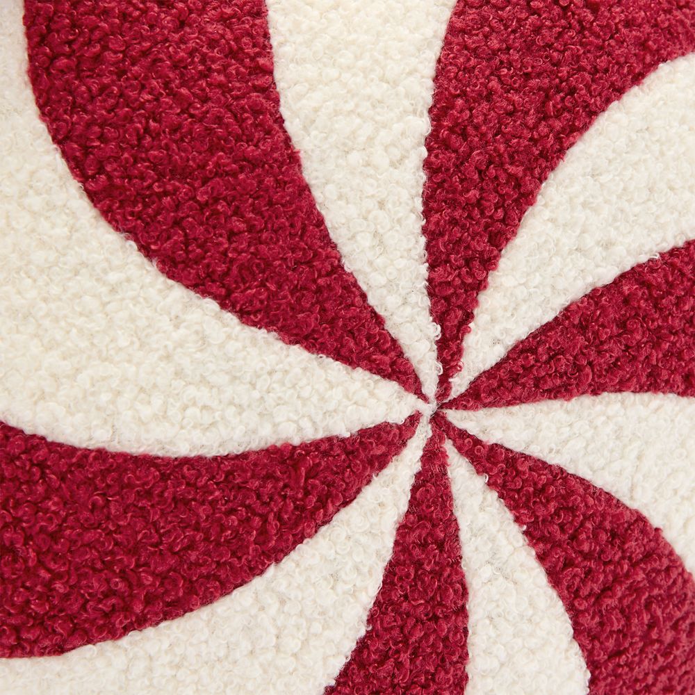 Mickey Mouse Icon Peppermint Swirl Throw Pillow