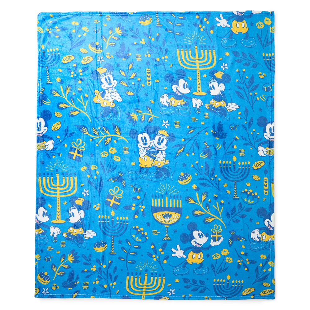 Mickey and Minnie Mouse Hanukkah Throw Blanket Official shopDisney