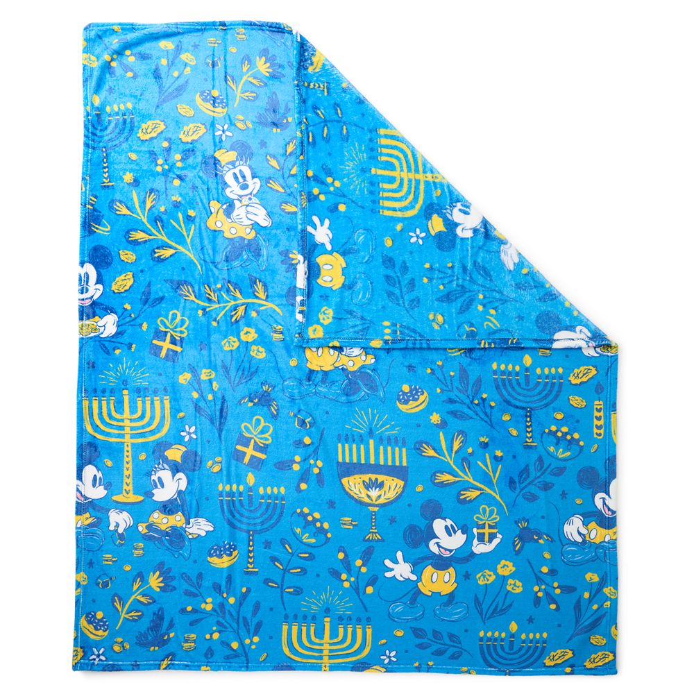 Mickey and Minnie Mouse Hanukkah Throw Blanket