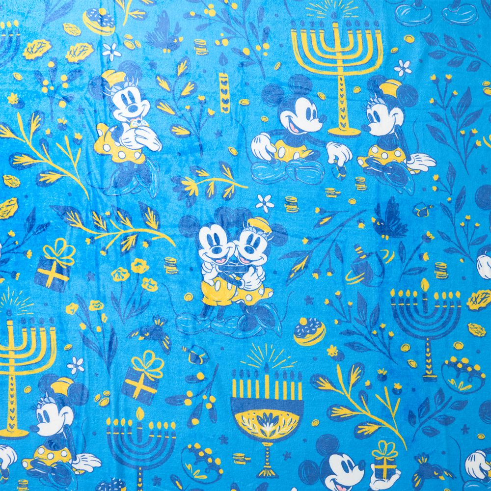 Mickey and Minnie Mouse Hanukkah Throw Blanket