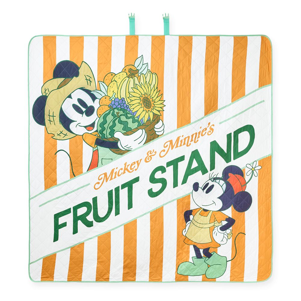Mickey and Minnie Mouse Fruit Stand Picnic Blanket