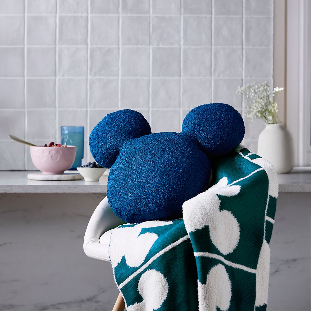 Mickey Mouse Icon Throw Pillow &ndash; Blue