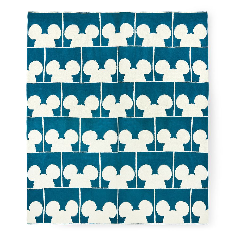 Mickey Mouse Icon Throw Blanket &ndash; Blue/White