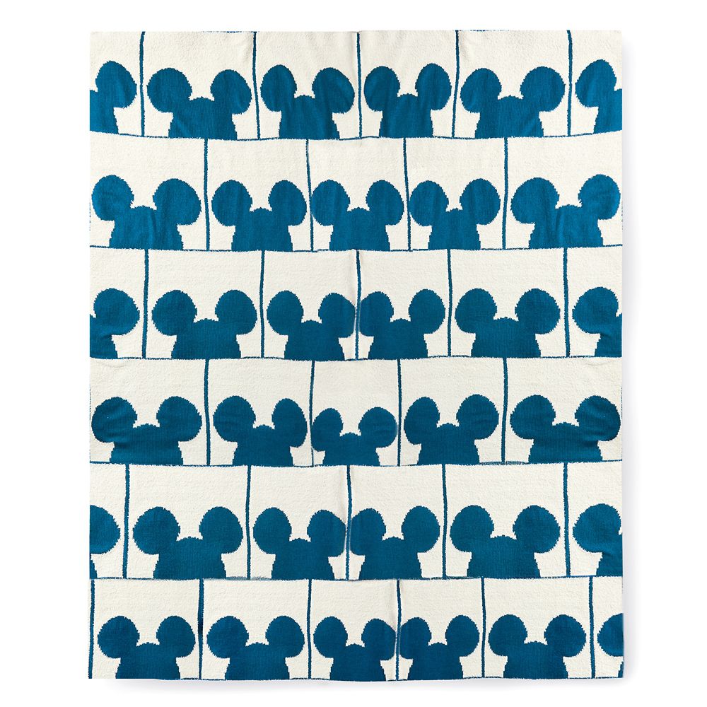 Mickey Mouse Icon Throw Blanket &ndash; Blue/White