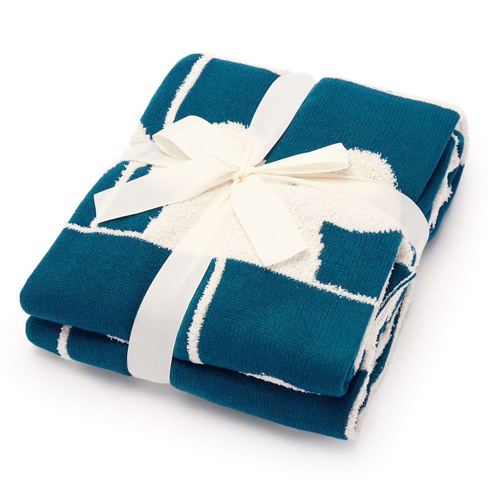 Mickey Mouse Icon Throw Blanket &ndash; Blue/White