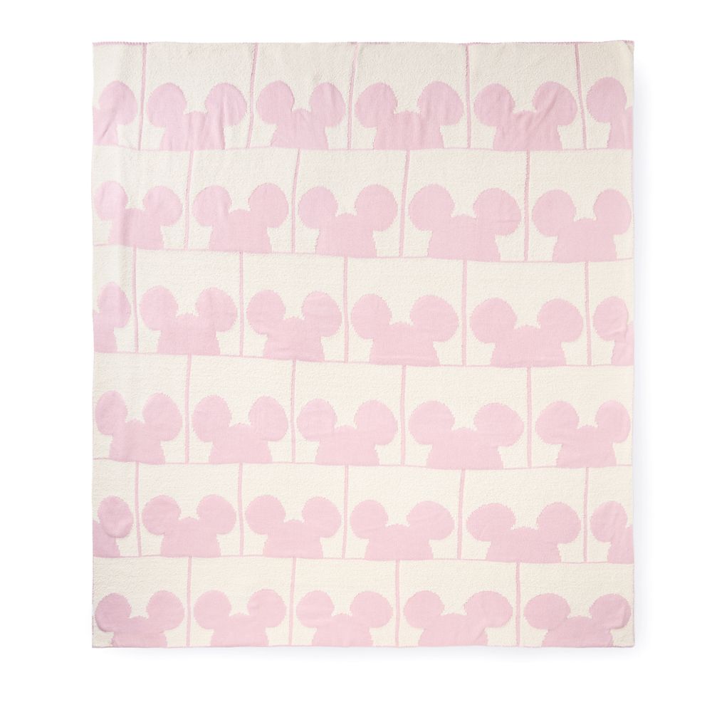 Mickey Mouse Icon Throw Blanket &ndash; Pink/White