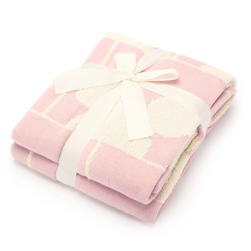 Mickey Mouse Icon Throw Blanket &ndash; Pink/White