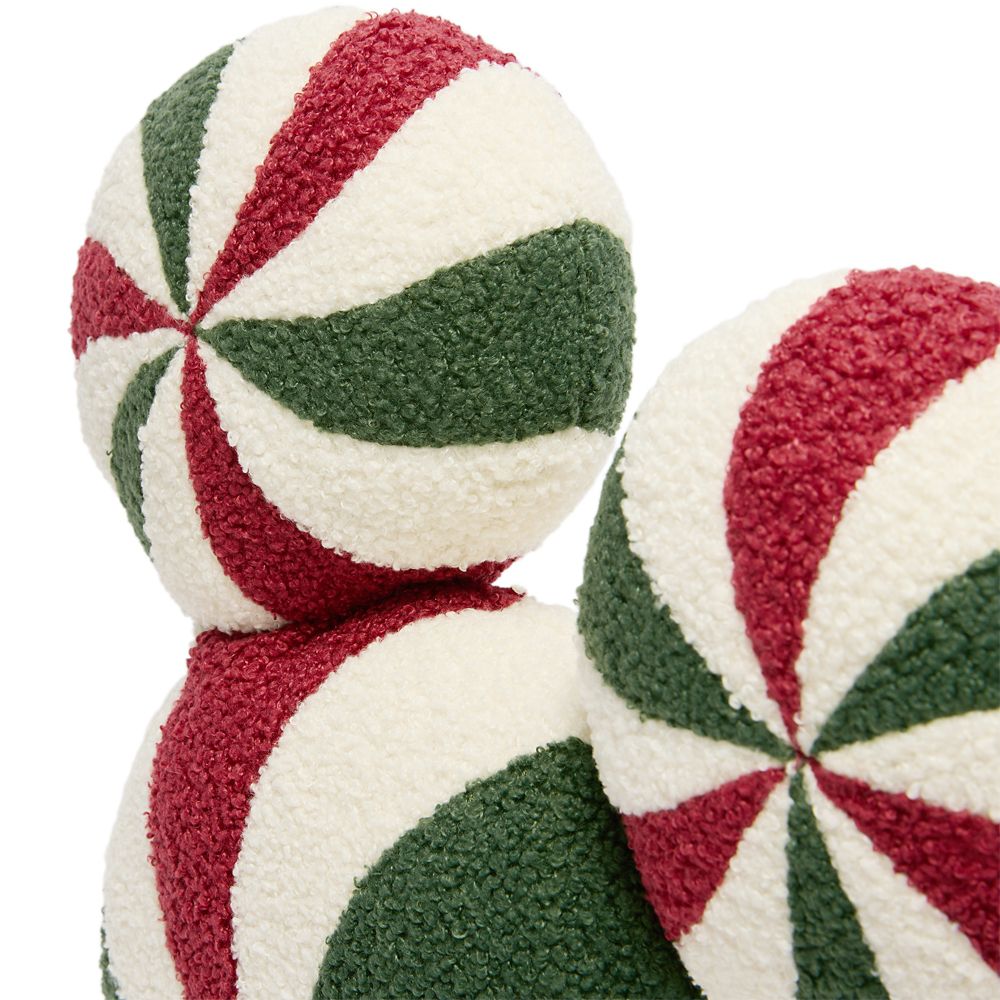 Mickey Mouse Icon Peppermint Swirl Throw Pillow