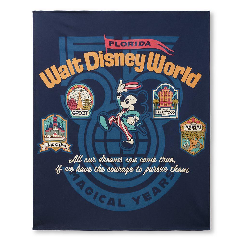 Mickey Mouse Walt Disney World 55th Anniversary Throw