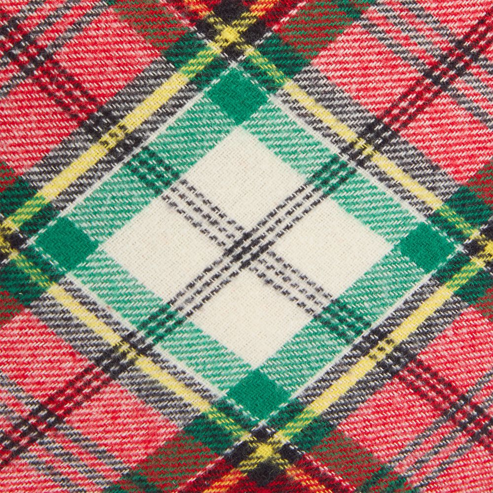 Mickey Mouse Icon Holiday Plaid Throw Pillow