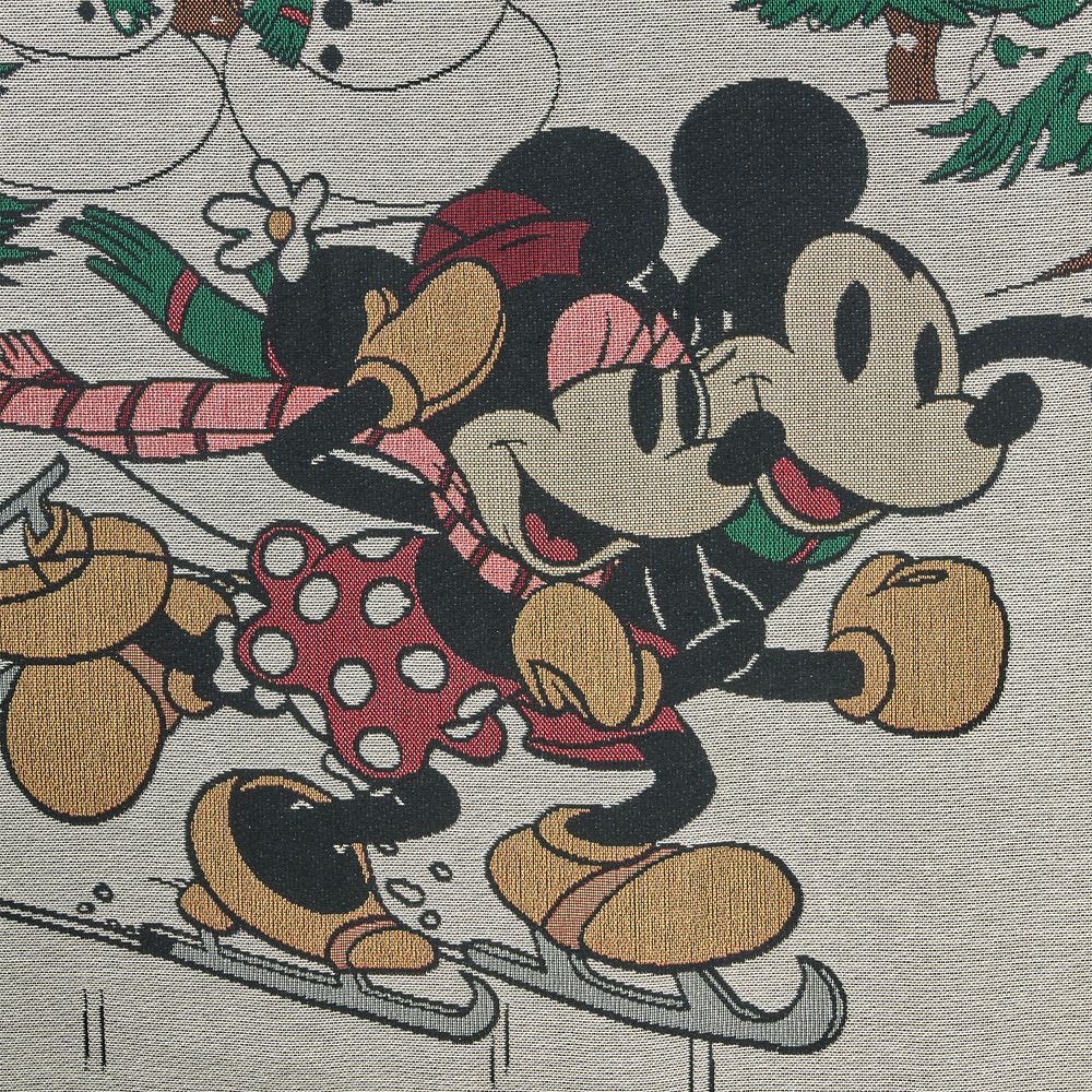 Mickey and Minnie Mouse Holiday Throw Blanket