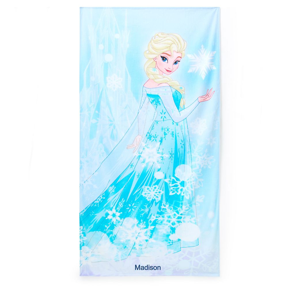 Elsa Beach Towel &ndash; Frozen &ndash; Personalized