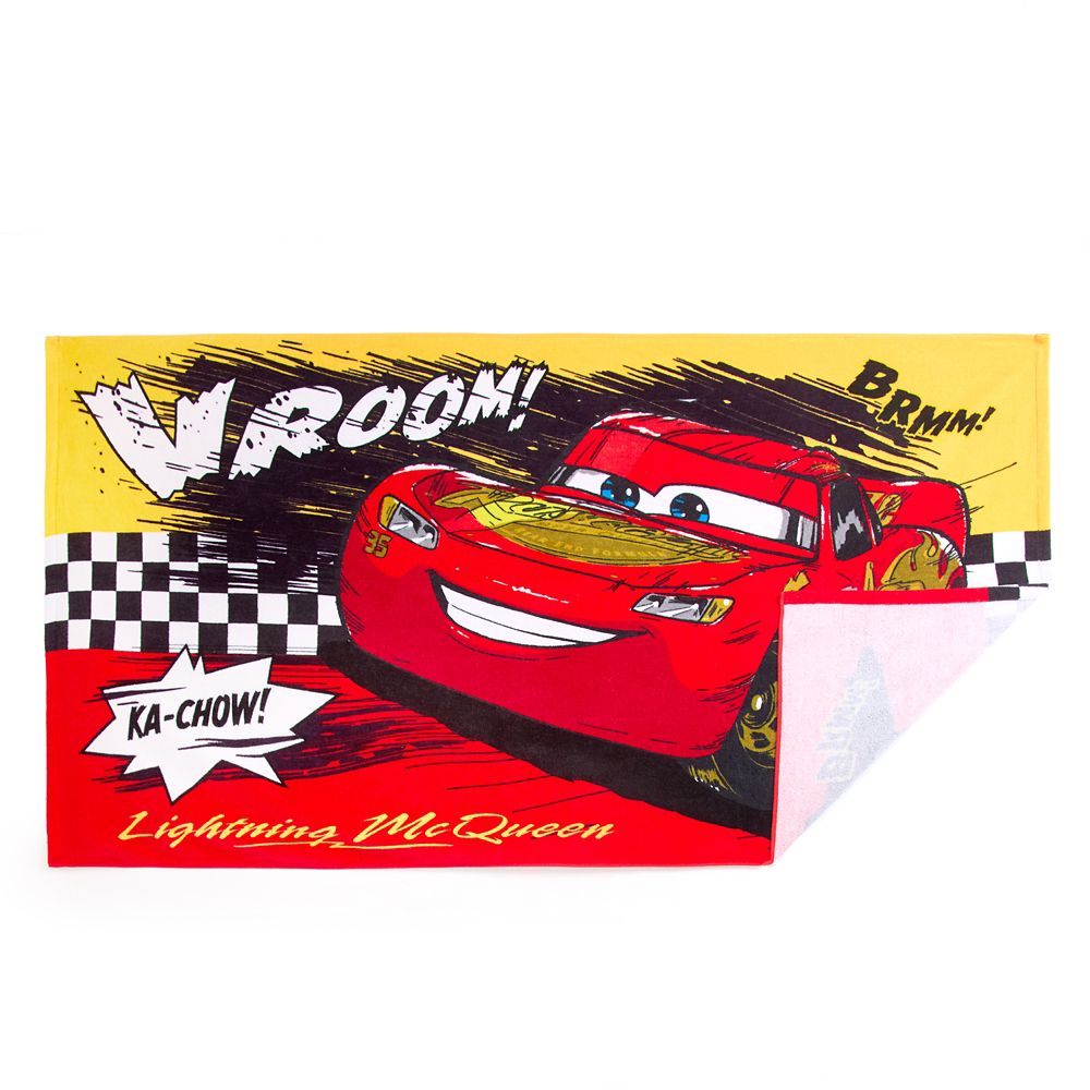 Lightning McQueen Beach Towel &ndash; Cars &ndash; Personalized