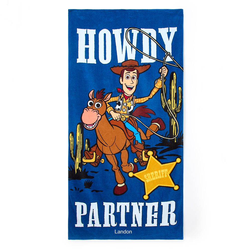 Woody Beach Towel &ndash; Toy Story &ndash; Personalized