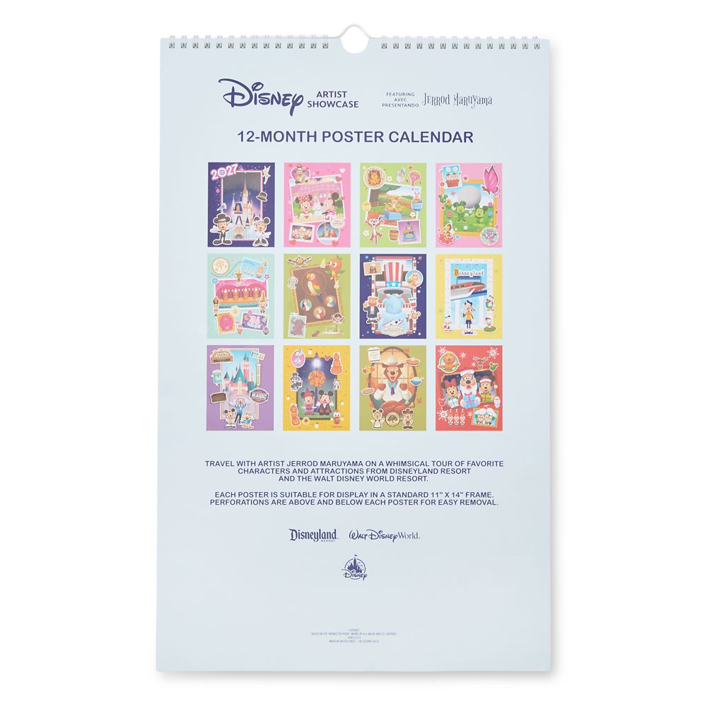 Disney Parks 2027 Poster Calendar by Jerrod Maruyama &ndash; Disney Artist Showcase