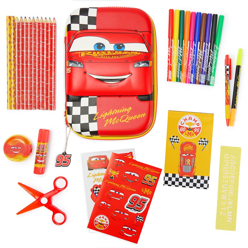 Lightning McQueen Zip-Up Stationery Kit Cars Official shopDisney
