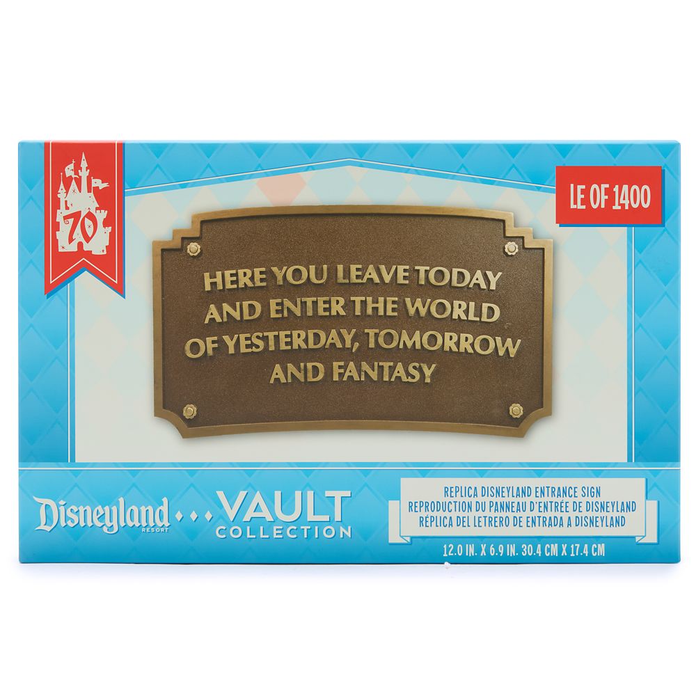 Disneyland 70th Anniversary Replica Disneyland Entrance Sign &ndash; Limited Edition