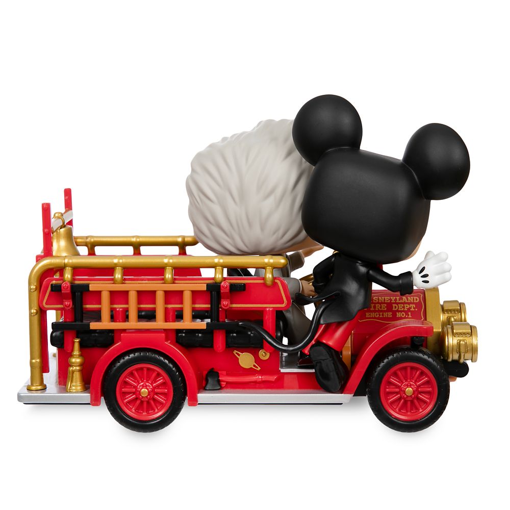 Disney Exclusive &ndash; Mickey Mouse and Walt Disney on Fire Engine Pop! Rides Vinyl by Funko &ndash; Disneyland 70th Anniversary