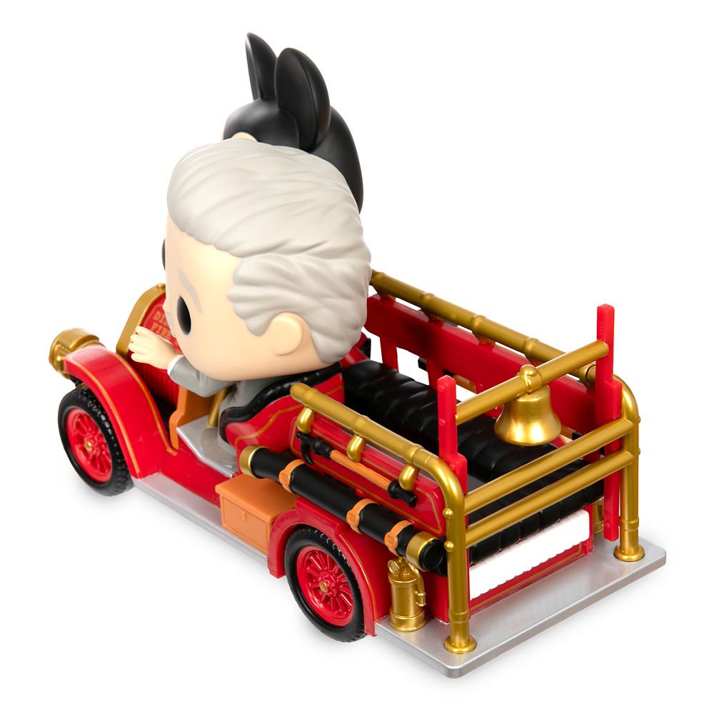 Disney Exclusive &ndash; Mickey Mouse and Walt Disney on Fire Engine Pop! Rides Vinyl by Funko &ndash; Disneyland 70th Anniversary