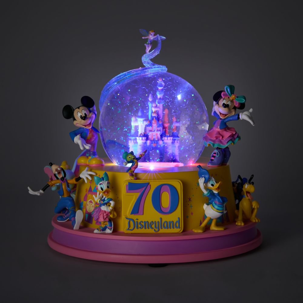 Mickey Mouse and Friends Light-Up Musical Snowglobe - Disneyland 70th Anniversary